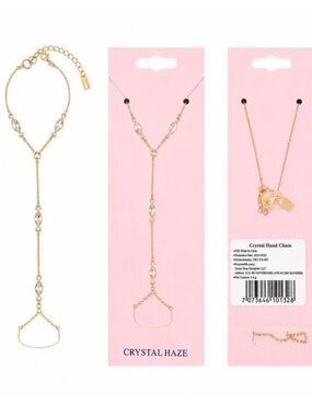 Crystal Haze Crystal Hand Chain – Delicate Statement Jewelry, New in Packaging